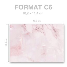 MARMOR MAGENTA Briefumschläge Marmor-Umschläge CLASSIC 10 Briefumschläge, DIN C6 (162x114 mm), C6-4040-10
