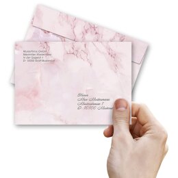 Briefumschläge MARMOR MAGENTA - 25 Stück C6 (ohne Fenster)