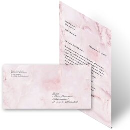 Briefpapier Set MARMOR MAGENTA - 20-tlg. DL (ohne Fenster)