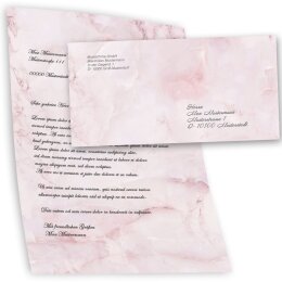Briefpapier Set MARMOR MAGENTA - 100-tlg. DL (ohne Fenster)