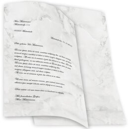 Briefpapier MARMOR HELLGRAU - DIN A4 Format 100 Blatt