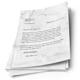 Briefpapier MARMOR HELLGRAU - DIN A4 Format 100 Blatt