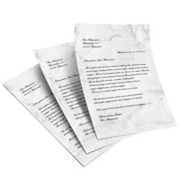 Briefpapier MARMOR HELLGRAU - DIN A5 Format 100 Blatt