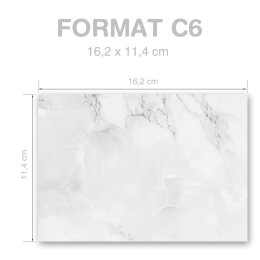 MARMOR HELLGRAU Briefumschläge Marmorpapier CLASSIC 10 Briefumschläge, DIN C6 (162x114 mm), C6-4041-10