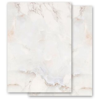Briefpapier MARMOR NATUR - DIN A6 Format 100 Blatt Marmor & Struktur, Marmorpapier, Paper-Media