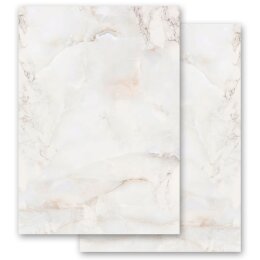 Motiv-Briefpapier-Sets Marmor & Struktur, MARMOR NATUR Briefpapier Set, 20 tlg. - DIN A4 & DIN LANG im Set. | Online bestellen! | Paper-Media