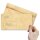 HISTORY Briefumschläge Altes Papier Vintage CLASSIC 10 Briefumschläge (mit Fenster), DIN LANG (220x110 mm), DLMF-4043-10
