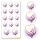 Stickerbögen HERZ MIT LILA ORCHIDEEN - 10 Bögen mit 140 Sticker