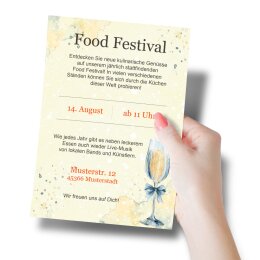 Briefpapier - Motiv SEKTEMPFANG | Besondere Anlässe | Hochwertiges DIN A5 Briefpapier - 250 Blatt | 90 g/m² | beidseitig bedruckt | Online bestellen!