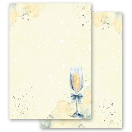 Motiv-Briefpapier-Sets Besondere Anlässe, SEKTEMPFANG Briefpapier Set, 20 tlg. - DIN A4 & DIN LANG im Set. | Online bestellen! | Paper-Media