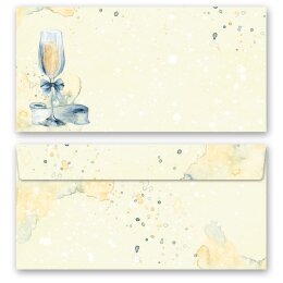 SEKTEMPFANG Briefpapier Sets Einladung ELEGANT Briefpapier Set, 20 tlg., DIN A4 & DIN LANG im Set., SOE-4045-20