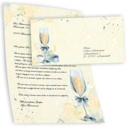 Briefpapier Set SEKTEMPFANG - 200-tlg. DL (ohne Fenster)