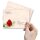 Motiv-Briefumschläge Blumen & Blüten, ROTE ROSE 10 Briefumschläge - DIN C6 (162x114 mm) | selbstklebend | Online bestellen! | Paper-Media