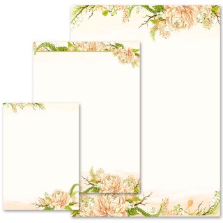 Briefpapier PFINGSTROSEN Blumen & Blüten, Rosenmotiv, Paper-Media