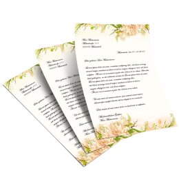 Briefpapier PFINGSTROSEN - DIN A4 Format 100 Blatt