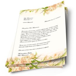 Briefpapier PFINGSTROSEN - DIN A4 Format 250 Blatt