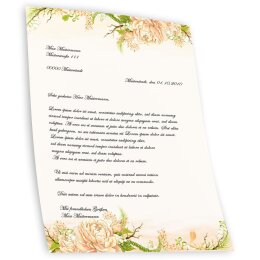 Briefpapier PFINGSTROSEN - DIN A5 Format 100 Blatt