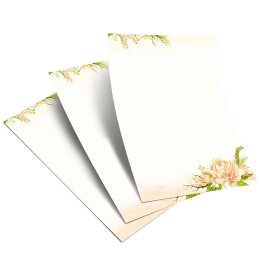 Briefpapier PFINGSTROSEN - DIN A6 Format 100 Blatt