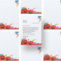 Briefpapier Blumenmotiv FELDBLUMEN
