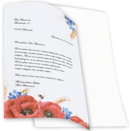 Briefpapier FELDBLUMEN - DIN A4 Format 20 Blatt