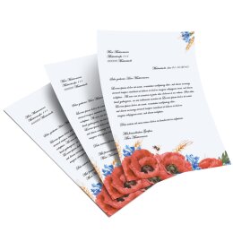 Briefpapier FELDBLUMEN - DIN A5 Format 50 Blatt