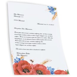 Briefpapier FELDBLUMEN - DIN A5 Format 100 Blatt