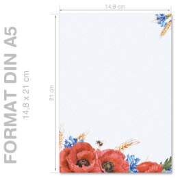 Briefpapier FELDBLUMEN - DIN A5 Format 250 Blatt