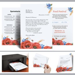 Motiv-Briefpapier-Sets Blumenmotiv FELDBLUMEN