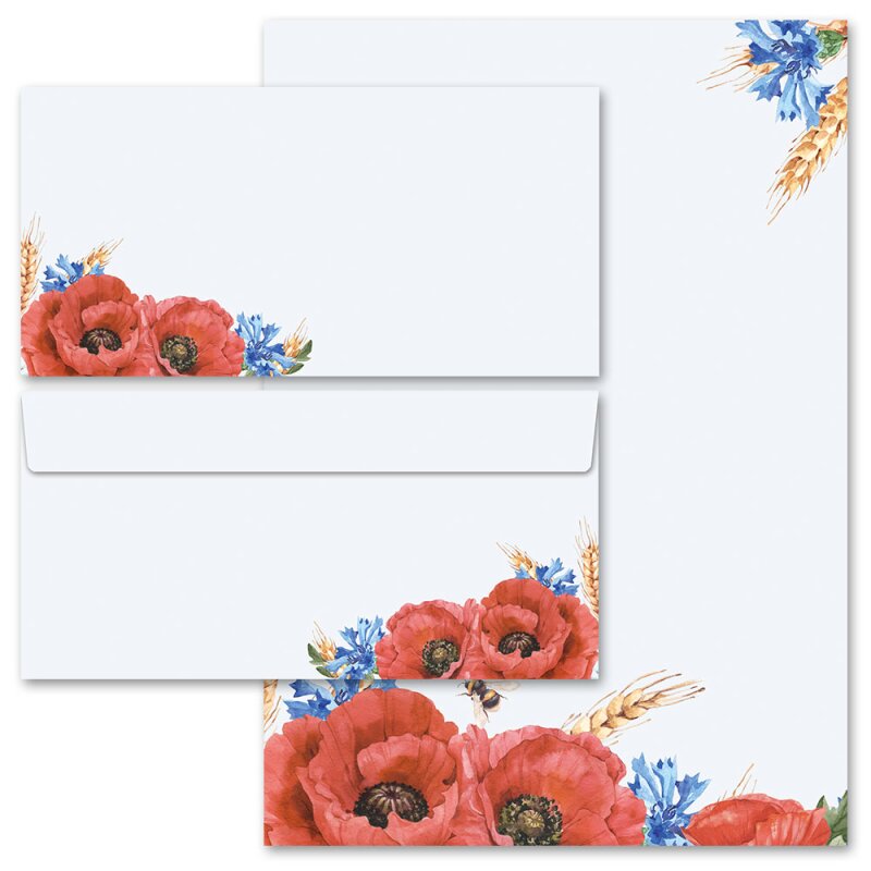 Briefpapier Sets Feldblumen Briefpapier Set 20 Tlg DIN A4 DIN LANG briefpapier-sets-feldblumen-briefpapier-set-20-tlg-din-a4-din-lang