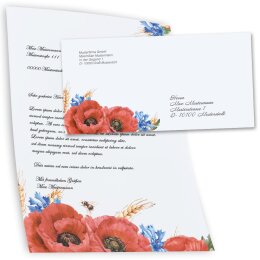 Briefpapier Set FELDBLUMEN - 40-tlg. DL (ohne Fenster)