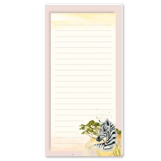 Notizblöcke ZEBRA | DIN LANG Format | 10 Blöcke Tierwelt, Natur, Paper-Media
