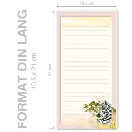ZEBRA Notizblöcke Natur CLASSIC 10 Blöcke, DIN LANG (105x210 mm) Hoch, BLDL-5015-10