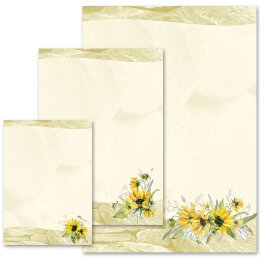 Briefpapier GELBE SONNENBLUMEN - DIN A5 Format 100 Blatt
