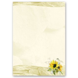 Briefpapier GELBE SONNENBLUMEN - DIN A6 Format 100 Blatt Blumen & Blüten, Natur, Paper-Media