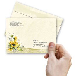 GELBE SONNENBLUMEN Briefumschläge Blumenmotiv CLASSIC 25 Briefumschläge, DIN C6 (162x114 mm), C6-8363-25
