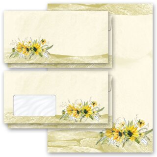 Briefpapier-Sets GELBE SONNENBLUMEN Blumen & Blüten, Blumenmotiv, Paper-Media