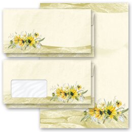 Briefpapier-Sets GELBE SONNENBLUMEN Blumen &...