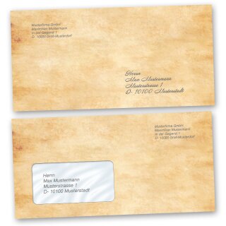 Briefumschläge PERGAMENT - 25 Stück DIN LANG (ohne Fenster)