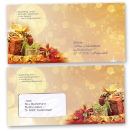 Briefumschläge WEIHNACHTSGESCHENKE - 50 Stück C6 (ohne Fenster)