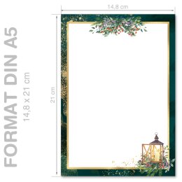 ADVENTSNACHT Briefpapier Christfest CLASSIC 100 Blatt Briefpapier, DIN A5 (148x210 mm), A5C-161-100