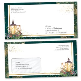 Briefumschläge Weihnachten, ADVENTSNACHT 10 Briefumschläge (ohne Fenster) - DIN LANG (220x110 mm) | selbstklebend | Online bestellen! | Paper-Media