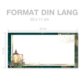 ADVENTSNACHT Briefumschläge Besinnlichkeit CLASSIC 10 Briefumschläge (ohne Fenster), DIN LANG (220x110 mm), DLOF-8364-10