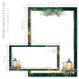 Briefpapier Set ADVENTSNACHT - 100-tlg. DL (ohne Fenster)