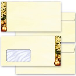 Briefumschläge FRÖHLICHE WEIHNACHTEN - 25 Stück DIN LANG (ohne Fenster)