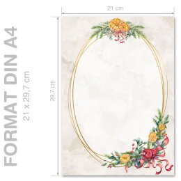 WINTERMOMENTE Briefpapier Christfest CLASSIC 20 Blatt Briefpapier, DIN A4 (210x297 mm), A4C-8365-20