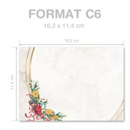 Briefumschläge Weihnachten, WINTERMOMENTE 10 Briefumschläge - DIN C6 (162x114 mm) | selbstklebend | Online bestellen! | Paper-Media