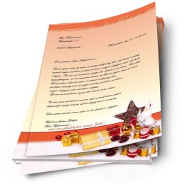 Briefpapier SCHÖNE BESCHERUNG - DIN A4 Format 20 Blatt