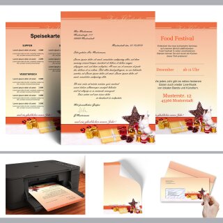 Briefpapier SCHÖNE BESCHERUNG - DIN A4 Format 50 Blatt