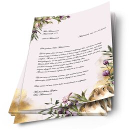 Briefpapier BLUMENNEST - DIN A4 Format 50 Blatt
