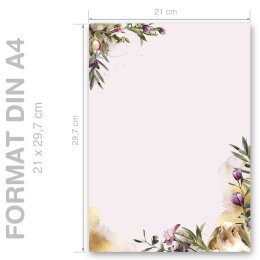 BLUMENNEST Briefpapier Frühling CLASSIC 250 Blatt Briefpapier, DIN A4 (210x297 mm), A4C-8366-250